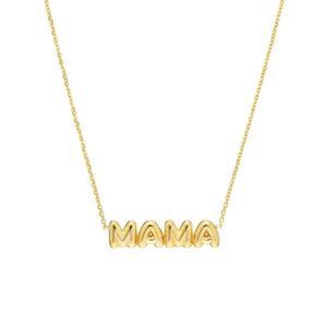 Mia Sarine Women’s Puffy Bubble MAMA 18K Gold Plated Pendant Necklace